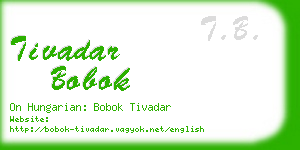 tivadar bobok business card